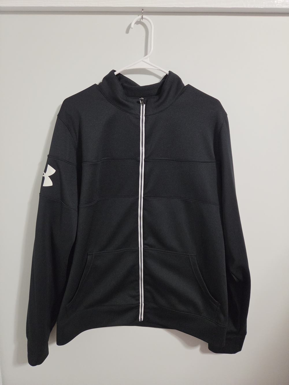 Under Armour Black Jacket with White Zipper